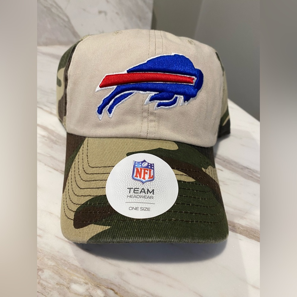 Buffalo Bills NFL Team Headwear Camouflage Cap Clean Up Adjustable Hat OSFA Logo